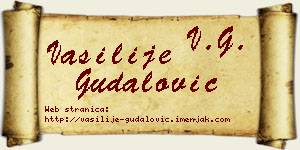 Vasilije Gudalović vizit kartica